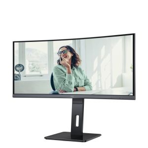 AOC Монитор CU34P3CV, 34'', WLED, 3440 x 1440, 300 cd/m2, 4 ms, HDMI, извит, черен