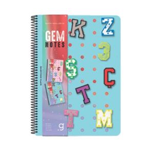 Gipta Тетрадка Gem Notes, A4, бяла хартия, на квадратчета, PP корица, със спирала, 80 листа