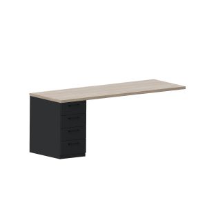 Бюро RFG Boxi, с носещ контейнер, 200 х 67.8 х 74 cm, ПДЧ 36 mm