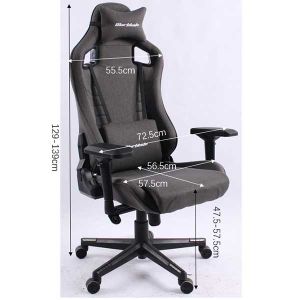 Геймърски стол RFG Gard, текстил, Multi-function механизъм, полипропиленова основа, до 130 kg, черно-сив