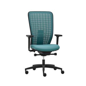 Ергономичен стол Rim Space SP1522, текстил, Synchronous механизъм, полиамидна основа, до 130 kg, тюркоаз, сглобена мостра