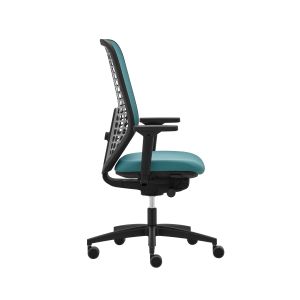 Ергономичен стол Rim Space SP1522, текстил, Synchronous механизъм, полиамидна основа, до 130 kg, тюркоаз, сглобена мостра