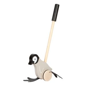 Small Foot Играчка пингвин за бутане, дървена