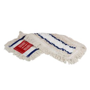 Моп Hunts, за мокро почистване, Color strips, памучен, с крила, 50 cm