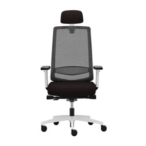 Ергономичен стол Rim Victory VI 1405 White, Synchronous ST2 механизъм, до 120 kg, черен