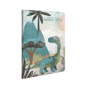Gipta Тетрадка Jurassic Notes, A4, бяла хартия, широки редове, картонена корица, 60 листа