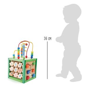 Small Foot Куб, дидактичен, дървен, 20 x 20 x 36 cm