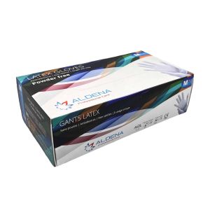 Ръкавици Aldena, латексови, S, нестерилни, без пудра, 100 броя