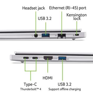 Acer Лаптоп Travel Mate P2, 14'', IPS, Intel Core i3, 512 GB SSD, 16 GB RAM, Windows 11 Pro