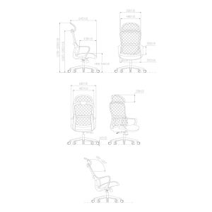 Директорски стол RFG Best HB, дамаска и меш, Tilt механизъм, до 120 kg, черна седалка, черна облегалка, промоция Вземи 2, плати 1