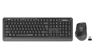 A4Tech Комплект - клавиатура и мишка Fstyler FGS1035Q, 2.4 GHz, сиви