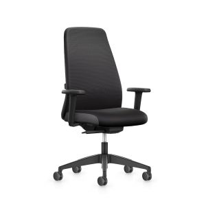 Ергономичен стол Interstuhl Every EV157, текстил, Autolift механизъм, полиамидна основа, черен