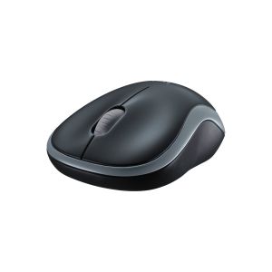 Logitech Мишка M185, безжична, оптична, 3 бутона, USB, черно-сива