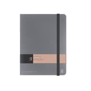 Gipta Тетрадка Class 84, 17 x 24 cm, кремава хартия, широки редове, кожeна корица, 96 листа