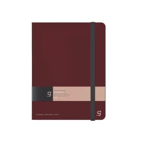 Gipta Тетрадка Class 84, 17 x 24 cm, кремава хартия, широки редове, кожeна корица, 96 листа