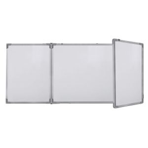 Office 1 Бяла дъска, тройна, 120 x 360 (90 + 180 + 90) cm, магнитна, с алуминиева рамка