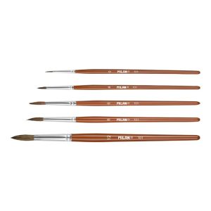 Milan Четка за рисуване 101, 5 броя блистер, номера 0, 4, 6, 8 и 12