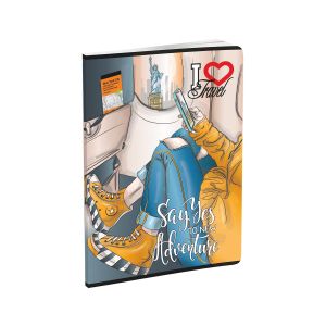 Тетрадка, A5, широки редове, офсетова хартия, мека корица, 40 листа, дизайни за момиче