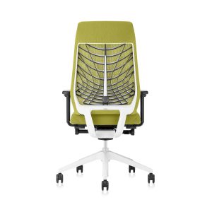 Eргономичен стол Interstuhl Joyce JC267, дамаска и меш, Synchronous механизъм, до 120 kg, светлосив/зелен
