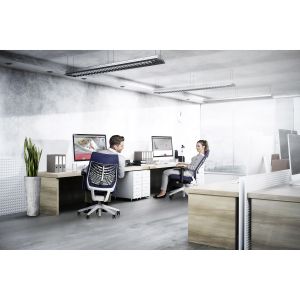 Eргономичен стол Interstuhl Joyce JC267, дамаска и меш, Synchronous механизъм, до 120 kg, светлосив/зелен