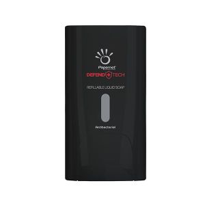 Диспенсър за течен сапун Papernet, презареждаем, черен, 1 L, 11.6 x 13.9 х 22 cm