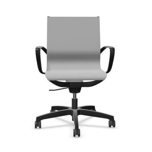 Ергономичен стол Rim Zero ZG 1352, меш, пластмасова основа, сив, сглобена мостра