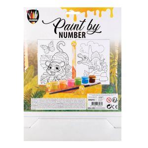 Moxy Комплект рисуване по номера, A4, 2 шаблона, жълт