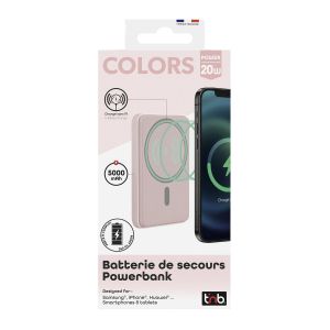 TNB Външна батерия Magsafe, 20 W, 5000 mAh, розова