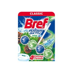 Ароматизатор за тоалетна Bref Power Aktiv, бор, 50 g