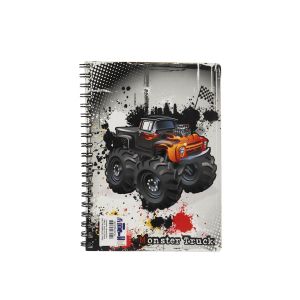 Skag Тетрадка AR, спирала, 2 теми, 17 х 25 cm, 60 листа, чудовищен камион