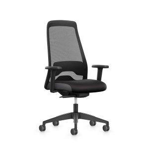 Ергономичен стол Interstuhl Every EV257, текстил, Autolift механизъм, полиамидна основа, черен