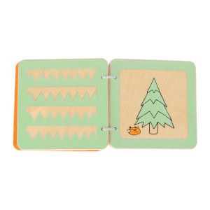 Small Foot Бебешка книжка Lex, дървена