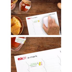 Colop Самозалепващи се етикети E-Mark, 48 х 18 mm, заоблени ъгли, 10 листа