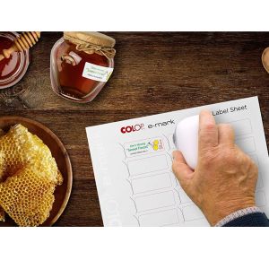 Colop Самозалепващи се етикети E-Mark, 48 х 18 mm, заоблени ъгли, 10 листа