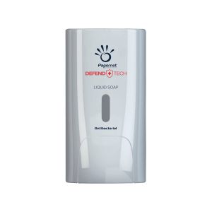 Диспенсър за течен сапун Papernet, бял, 11.6 х 13.9 х 22 cm