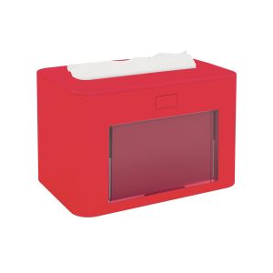 Диспенсър за салфетки Papernet Premium, на пачка, червен, 13.3 х 20 х 12.6 cm