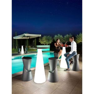 Табуретка Lyxo Sgabello Dot, височина 75 cm, бяла