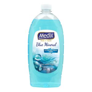 Течен сапун Medix Pure Blue Mineral, пълнител, 800 ml, син