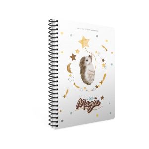 Gipta Тетрадка Magic, А4, бяла хартия, широки редове, със спирала, 80 листа