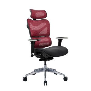 Ергономичен стол RFG TECH@GAMES, Multi-function механизъм, до 250 kg, черна седалка, червена облегалка