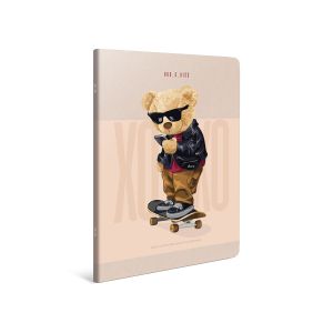 Gipta Тетрадка Xoxo, А4, бяла хартия, широки редове, 80 листа