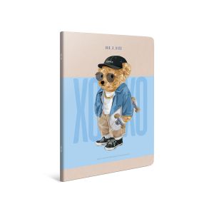 Gipta Тетрадка Xoxo, А4, бяла хартия, широки редове, 80 листа