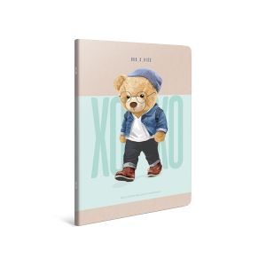 Gipta Тетрадка Xoxo, А4, бяла хартия, широки редове, 80 листа