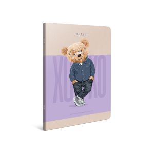 Gipta Тетрадка Xoxo, А4, бяла хартия, широки редове, 80 листа