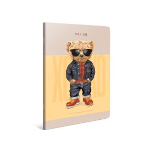 Gipta Тетрадка Xoxo, А4, бяла хартия, широки редове, 80 листа