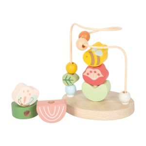 Small Foot Играчка Tiny Friends, с лабиринт и мъниста, дървена