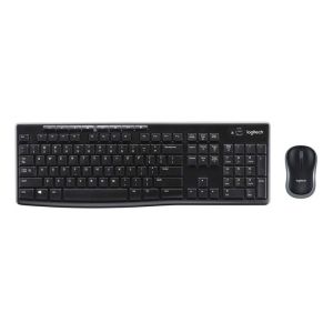 Logitech Комплект - клавиатура и мишка, безжични, черни