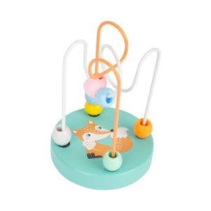 Small Foot Играчка с лабиринт Лисица, дървена, с мъниста