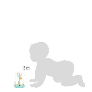 Small Foot Играчка с лабиринт Лисица, дървена, с мъниста