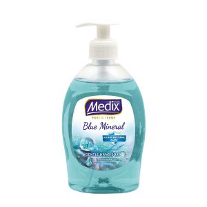 Течен сапун Medix Pure Blue Mineral, с помпа, 400 ml, син